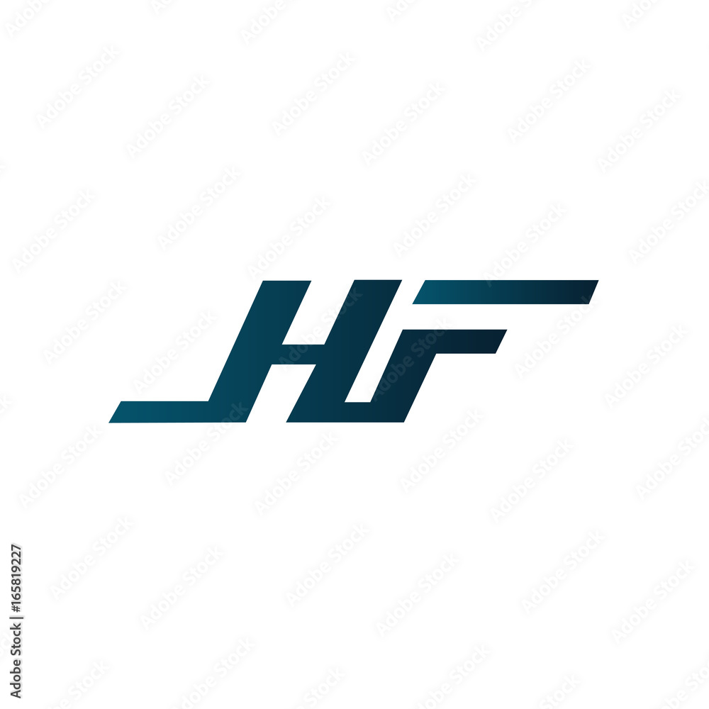 letter HF logo design concept template letter HF logo design concept template