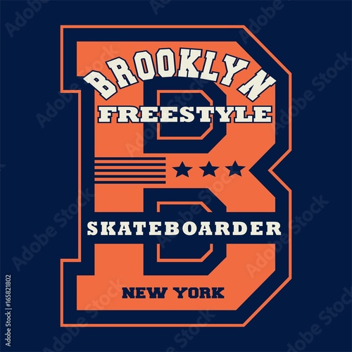 graphic design BROOKLYN for shirt and print