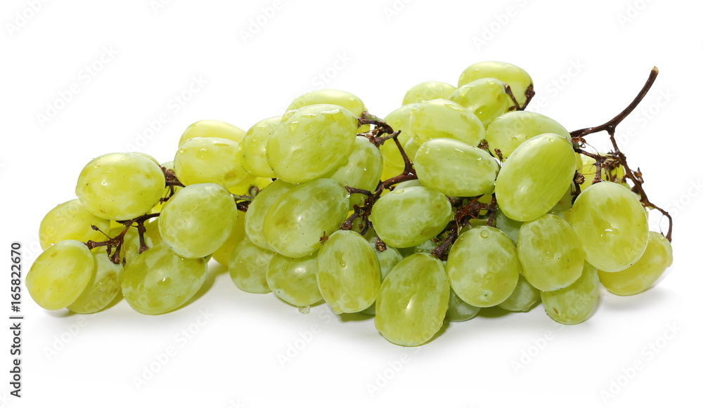 White grapes isolated on white background White grapes isolated on white background