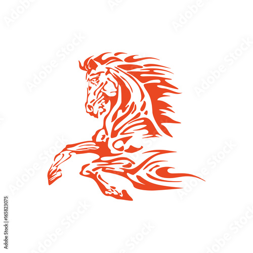 Horse Flame Vector Template Design