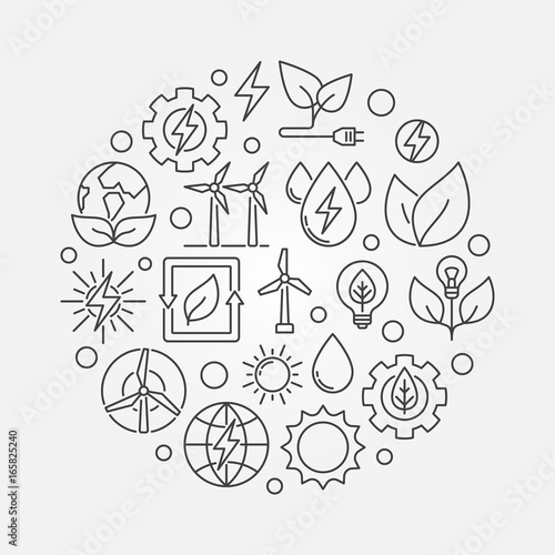 Eco Energy round illustration