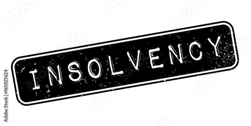 Insolvency rubber stamp. Grunge design with dust scratches. Effects can be easily removed for a clean, crisp look. Color is easily changed.