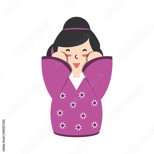 Cute woman japanese cartoon