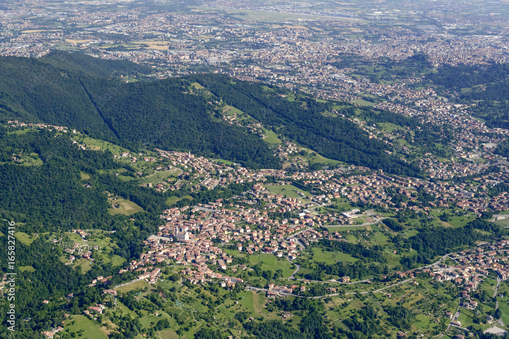 Sorisole and Ponteranica aerial, Italy