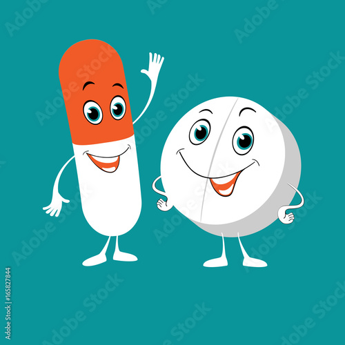 pills cartoon