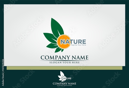 sun flower nature logo