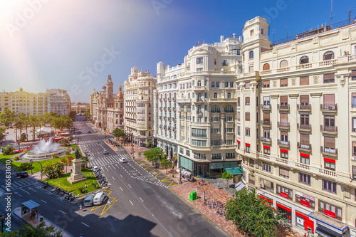 Obraz na płótnie Valencia Skyline der spanischen Traumstadt w salonie