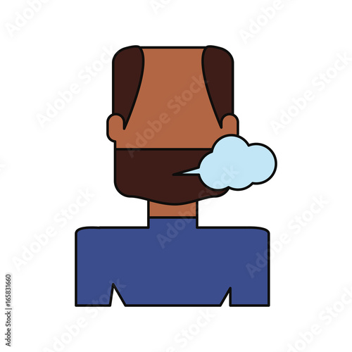 Man smoking cartoon