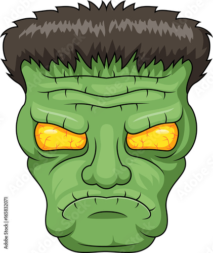 Icon of the Frankensteins head. Vector illustration