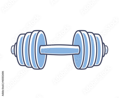 Dumbbell vector icon isolated. Gym symbol .