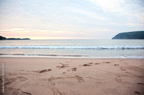 waves roll onto cape breton beach