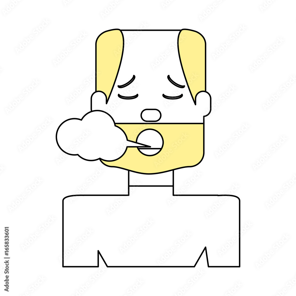 Man smoking cartoon Man smoking cartoon
