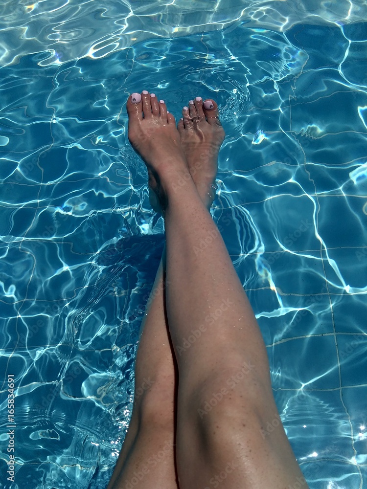 Beautiful legs in water