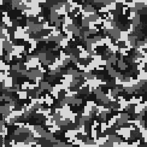 Camouflage pattern. Digital camouflage seamless pattern. Pixel camo in urban style