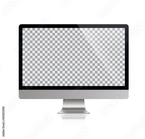 Computer, realistic, 3D, isolated