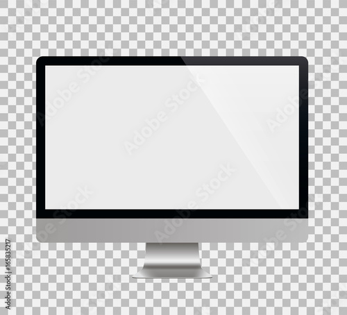 Computer, realistic, 3D, isolated
