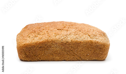 Whole Wheat Loaf of Bread on a White Background
