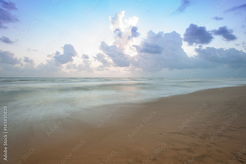 Beach landscape with long exposure