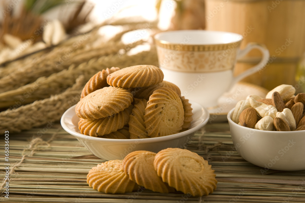 Fototapeta premium Jeera Coolies or Salty Cumin Seed Biscuits