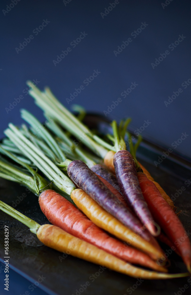 Bunch of multi coloured carrots Bunch of multi coloured carrots