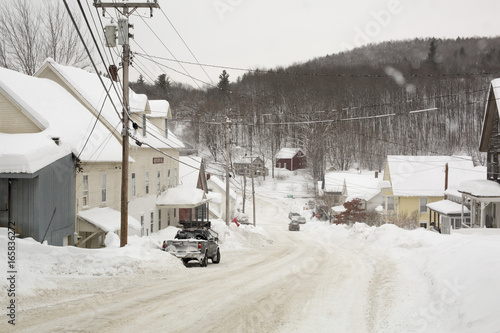 Vermont Village after major snow storm