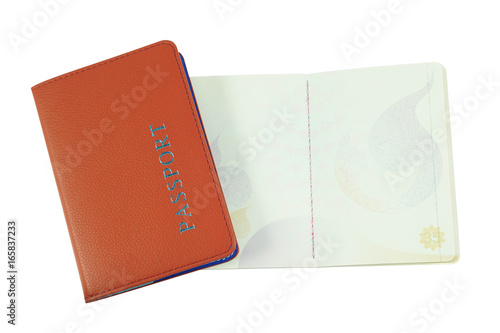 Wallpaper Mural Blank page notebook and passport isolated on white background Torontodigital.ca