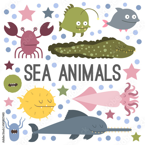Vector sea animal