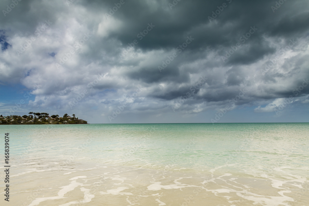 Panoramic view of the Valley Church beach in Antigua and Barbudas, Caribbean. Panoramic view of the Valley Church beach in Antigua and Barbudas, Caribbean.