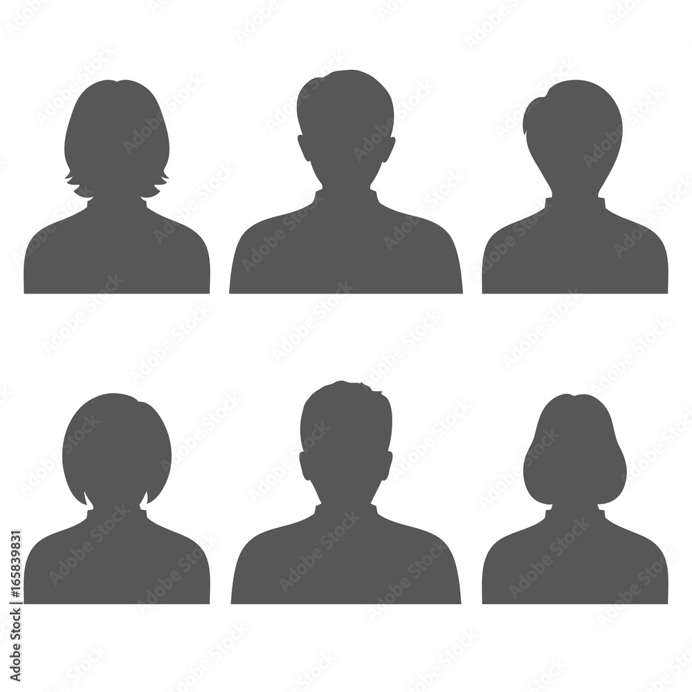 Silhouette man and woman on a white background Silhouette man and woman on a white background
