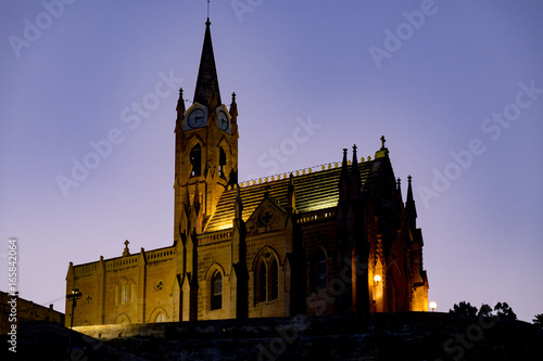The Catholic Cathedral in Mgarr during sunset. Malta