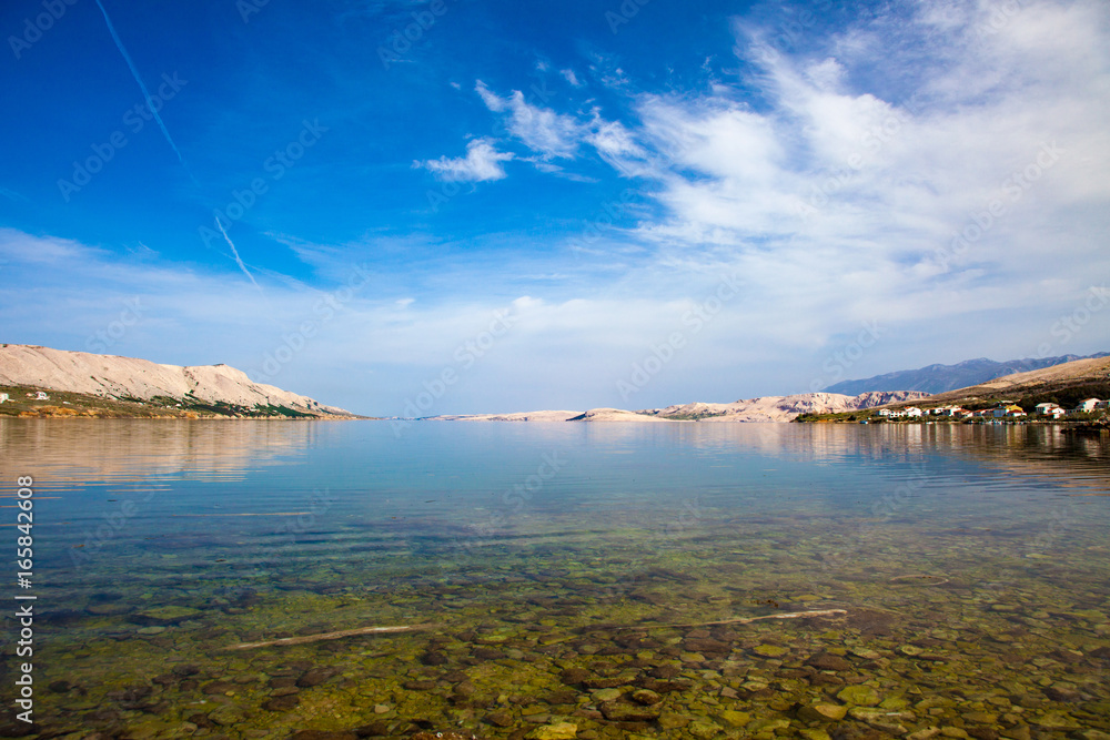 sea bay with a rocky coast in Croatia