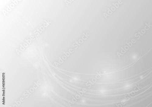 Abstract white curve on gray background with soft lights