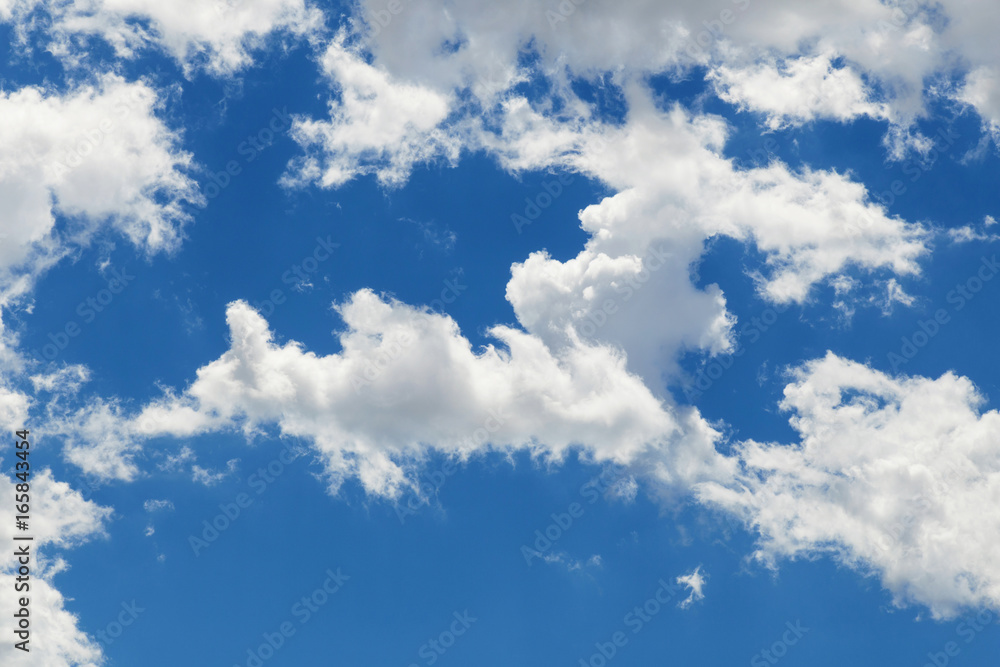Obraz premium Clouds in the blue sky, background