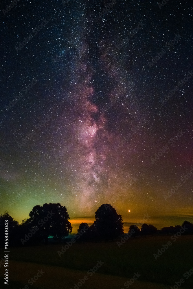 The center of the Milky Way as seen from the summit of the mountain Witthoh near Tuttlingen in Germany.