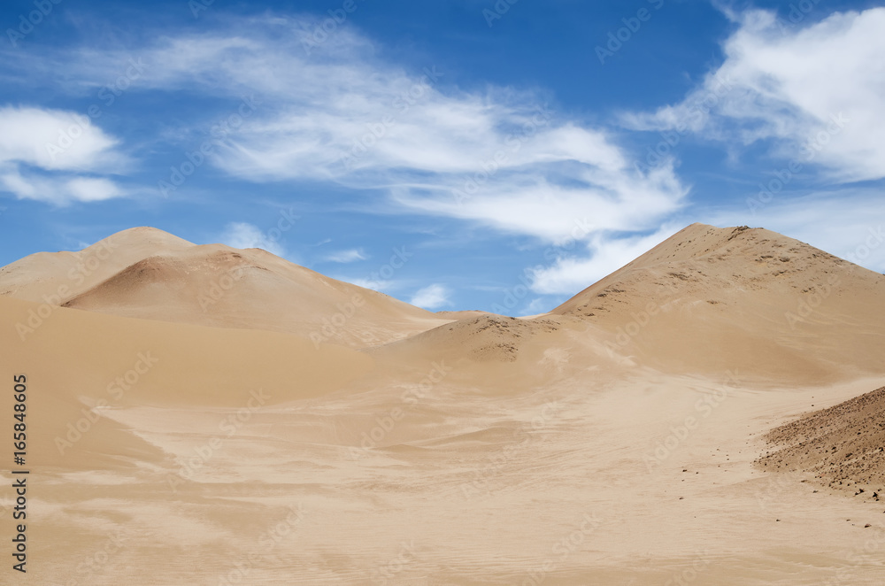 Endless sand dunes of the desert Endless sand dunes of the desert