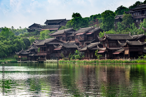 Bild auf Leinwand Park Garden in Chongqing