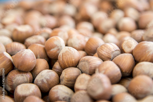 Hazelnut in their shells