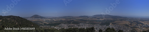 view of the galilea from the peak of mt tavor, israel photo