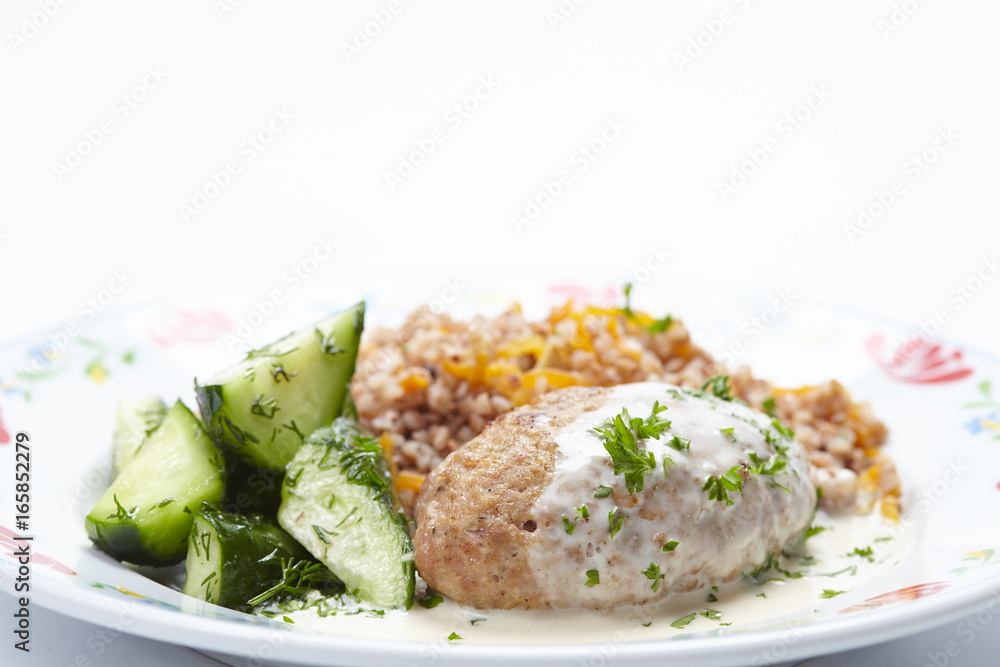 buckwheat with cutlet buckwheat with cutlet