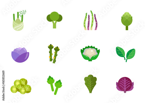 Vegetables icon set