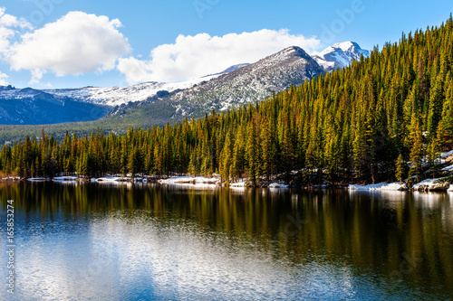 This image was captured at Bear Lake in the Rocky Mountain National Park near Estes Park  Colorado.