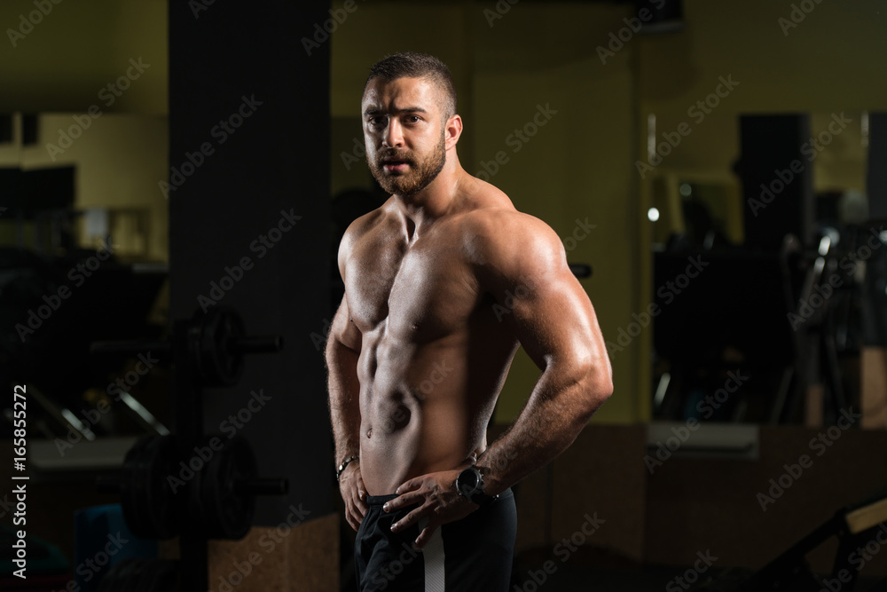 Portrait Of A Physically Fit Muscular Man Portrait Of A Physically Fit Muscular Man