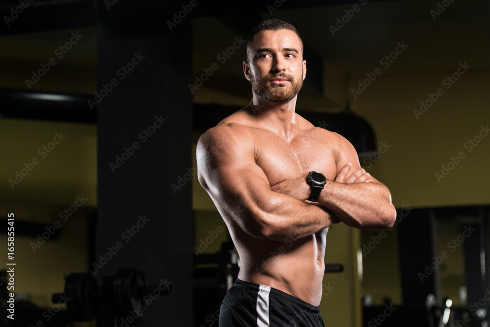 Portrait Of A Physically Fit Muscular Man Portrait Of A Physically Fit Muscular Man