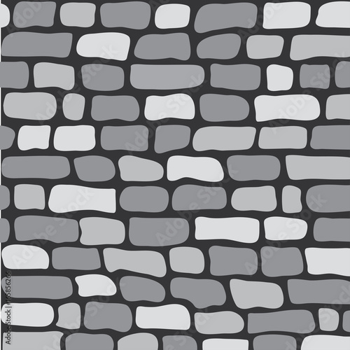 Seamless pattern gray brick wall, vector illustration