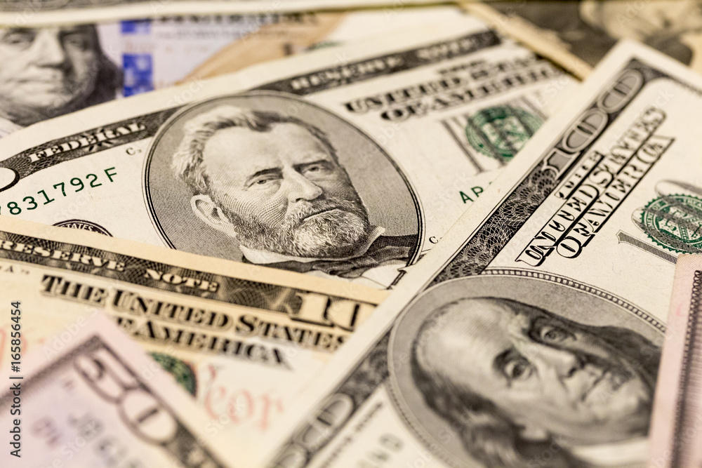 US Dollar Bills in the Detail US Dollar Bills in the Detail