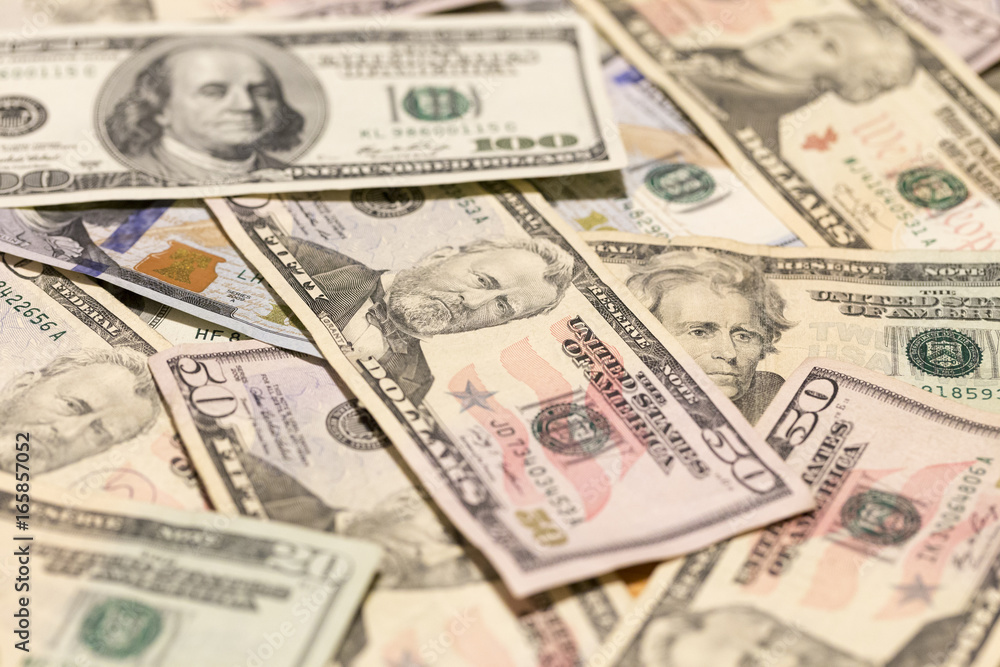 US Dollar Bills in the Detail US Dollar Bills in the Detail