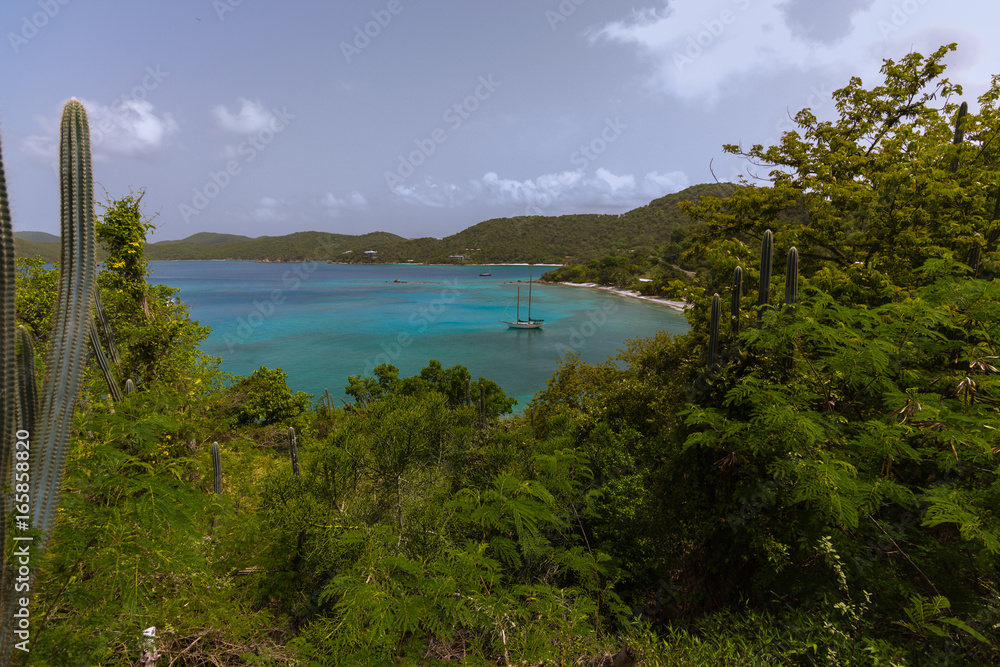 Sail boat on the bay