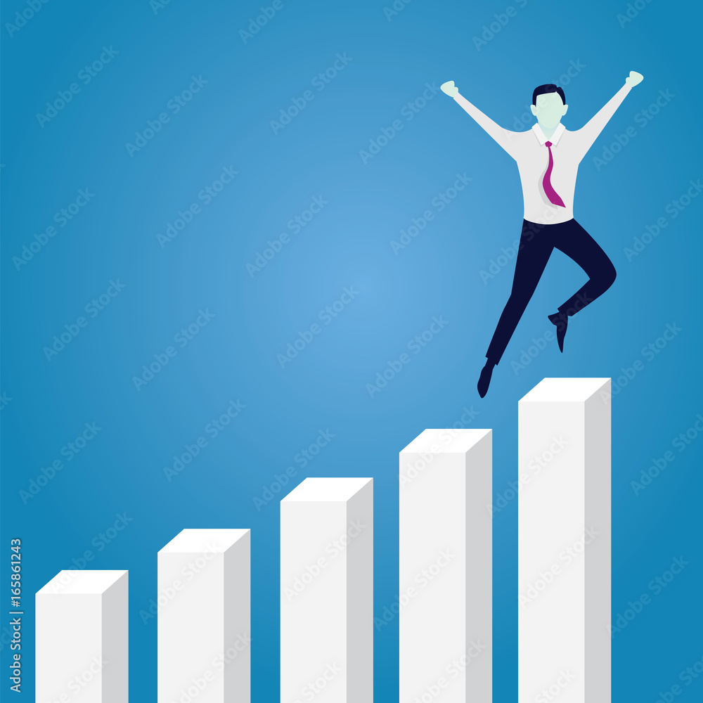 Successful Businessman Happy on Top Successful Businessman Happy on Top