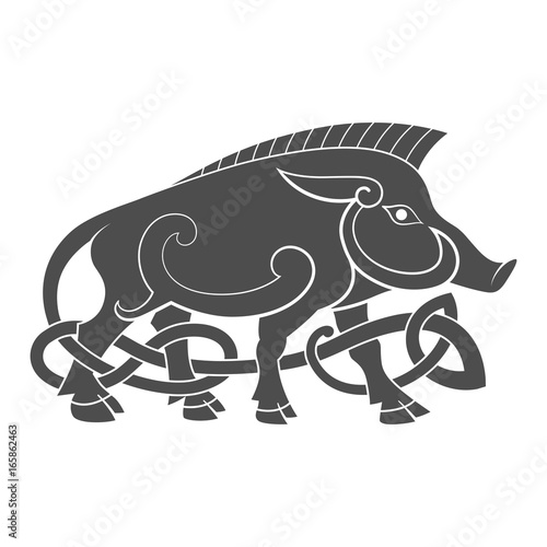 Ancient celtic mythological symbol of boar