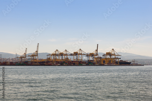 Crane bridge in shipyard